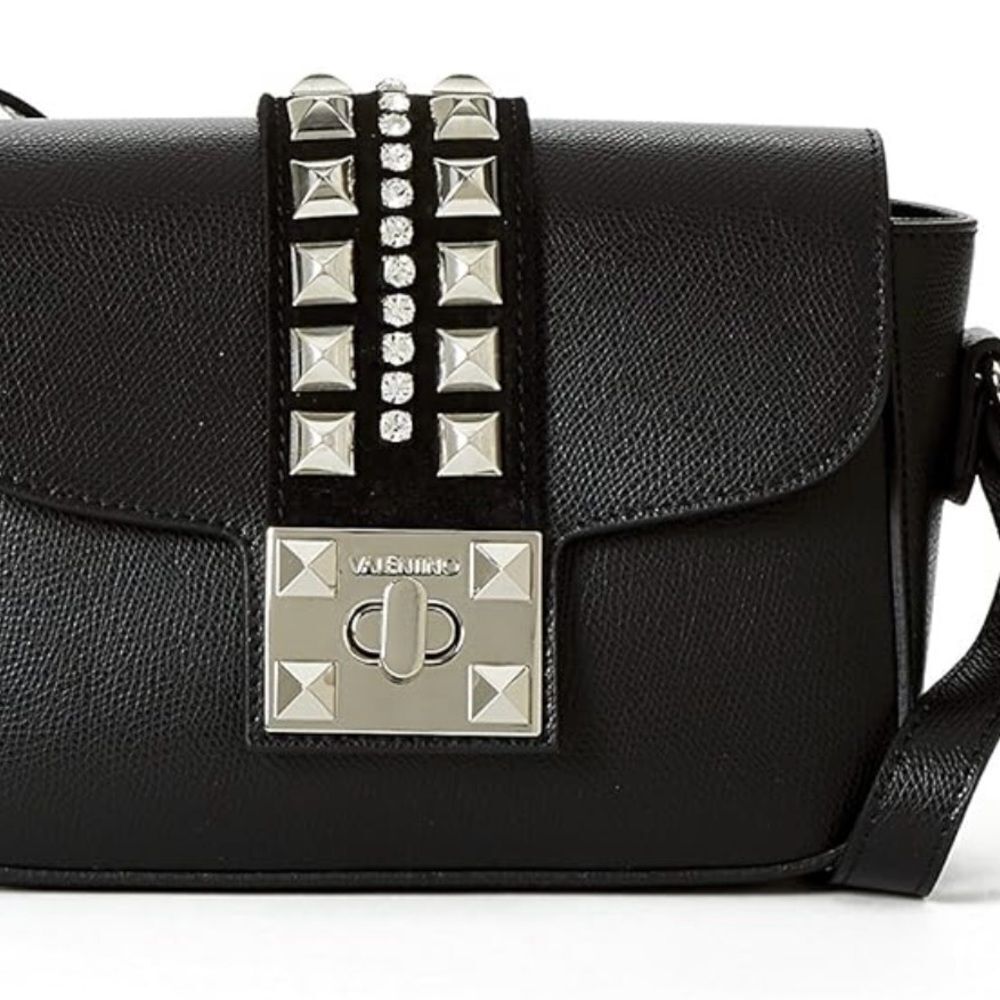 Valentino Mario MADE IN ITALY HANDBAG Yasmine Palmellato Black stud logo purse